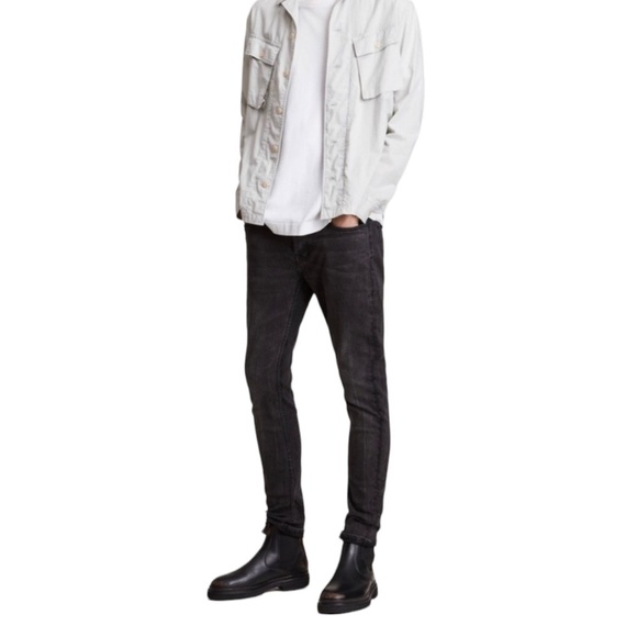 All Saints NWOT Mens Cigarette Skinny Jeans Black Size 28 - Picture 14 of 14